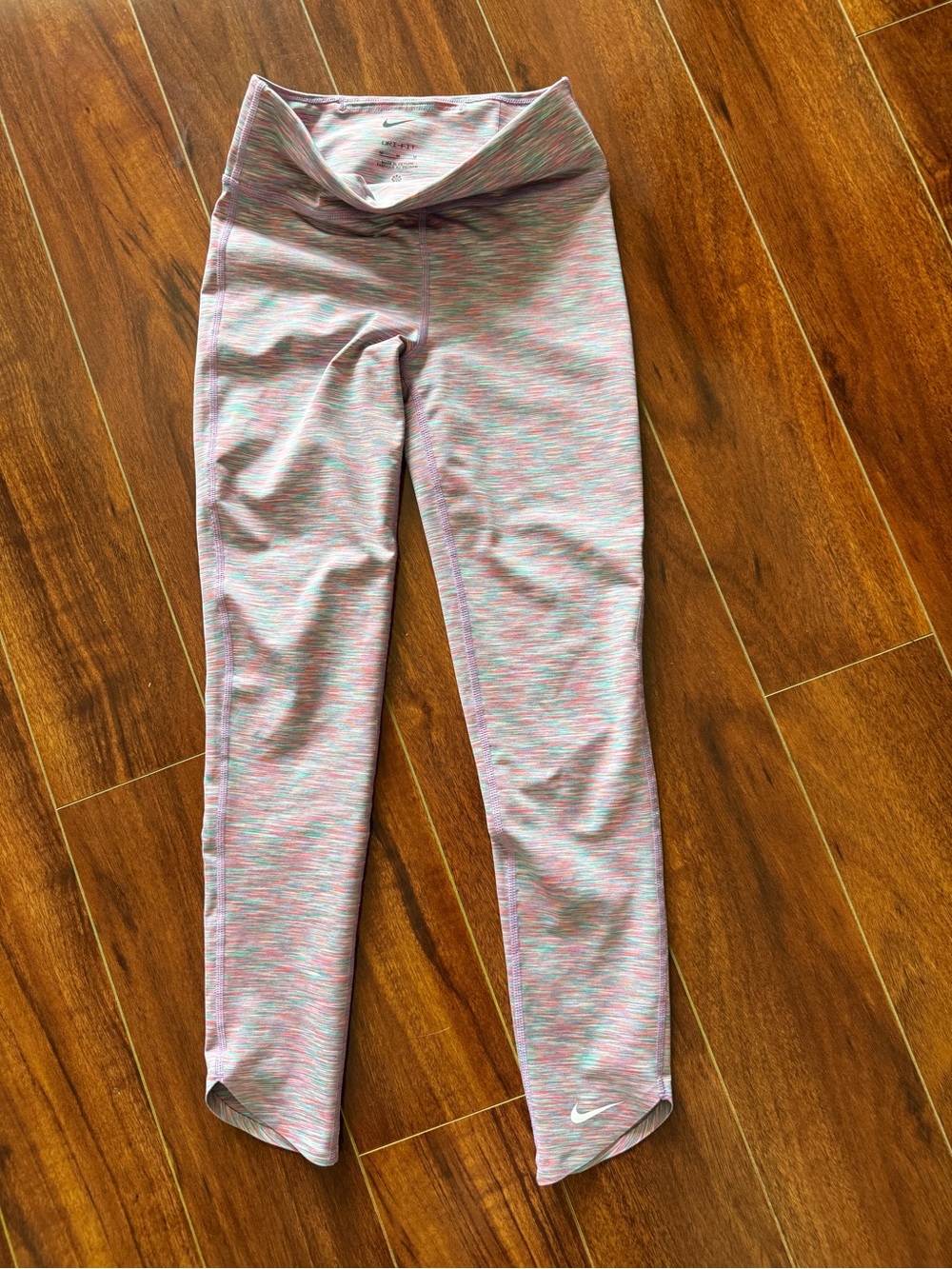 Nike Girls' Multi-Color Space-Dye Leggings - Pink Mix